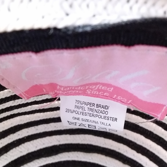 Seala Black and White Stripe Hat - Picture 9 of 9